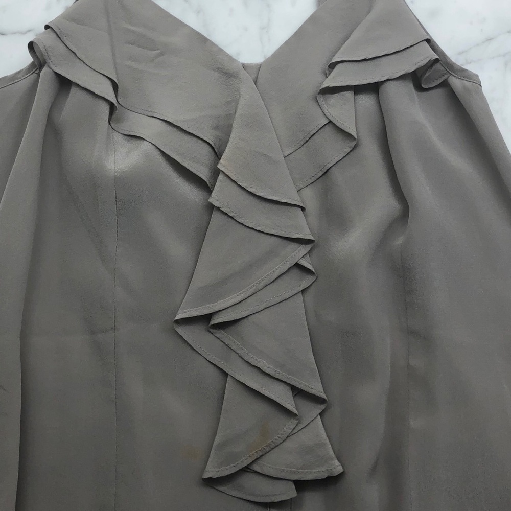 Silence + Noise urban outfitters silk ruffle top - Picture 2 of 5